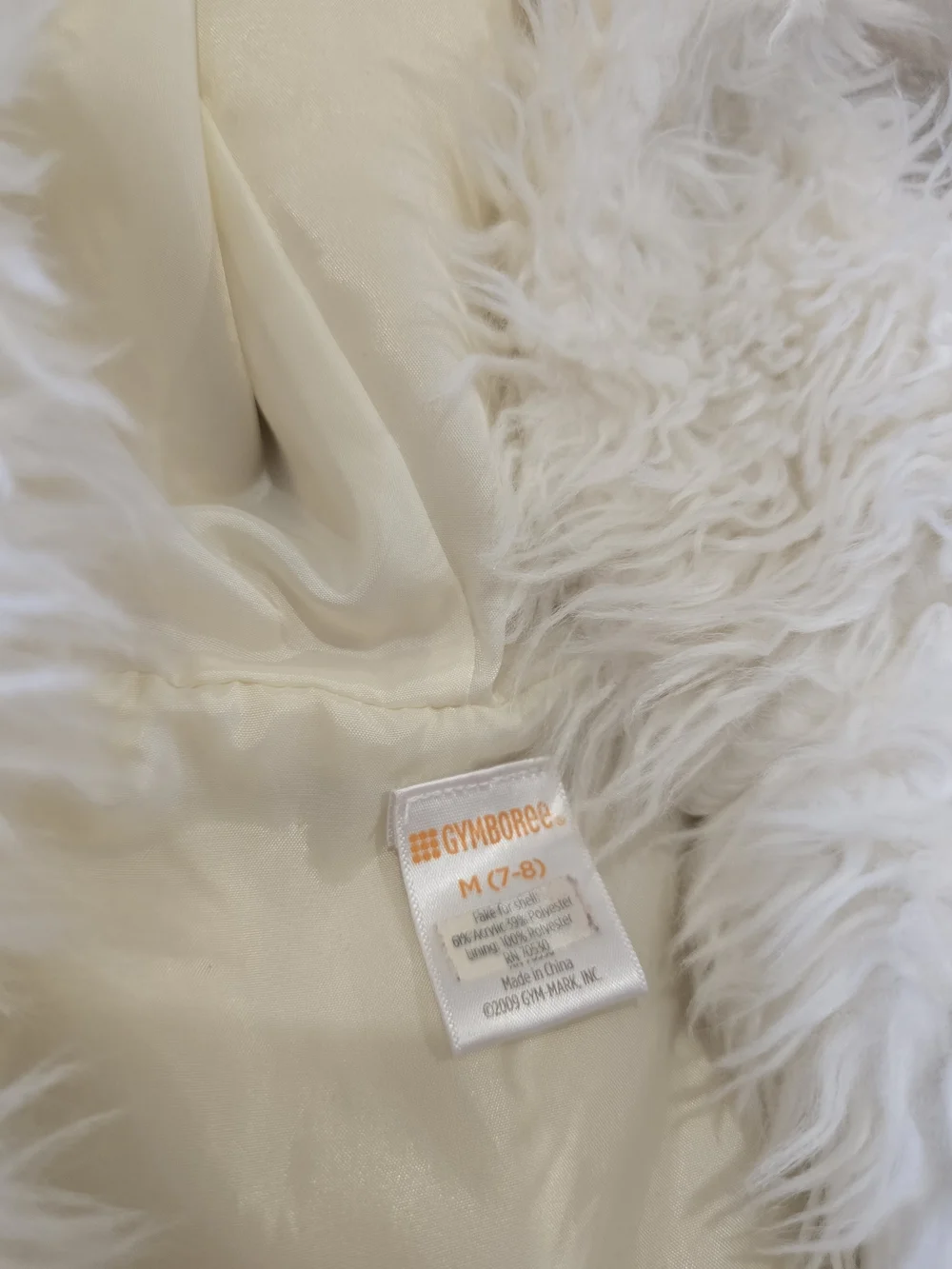 Gymboree Cream Faux Fur Hooded Vest